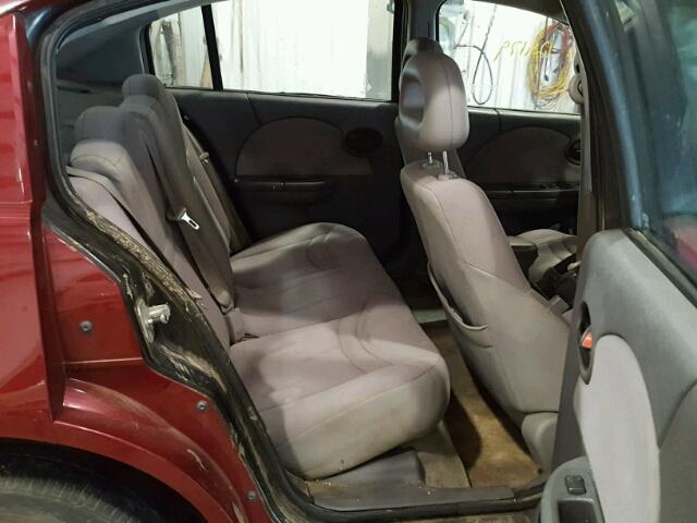1G8AJ52FX4Z195682 - 2004 SATURN ION LEVEL MAROON photo 6