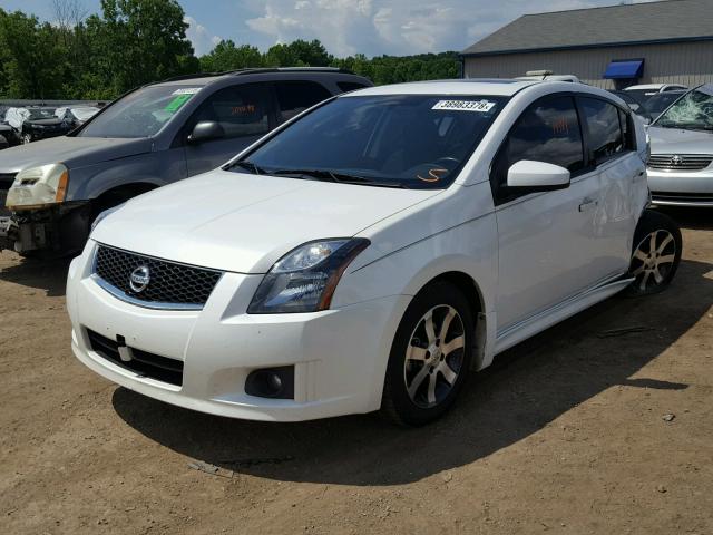 3N1AB6AP6CL705702 - 2012 NISSAN SENTRA 2.0 WHITE photo 2