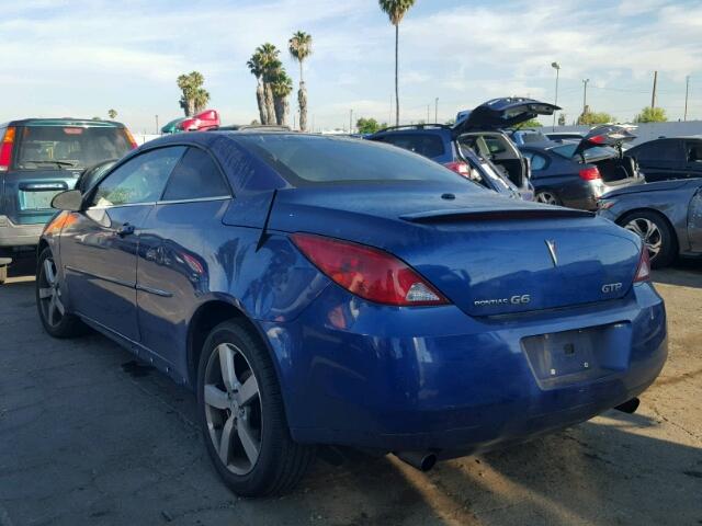 1G2ZM351664278017 - 2006 PONTIAC G6 GTP BLUE photo 3