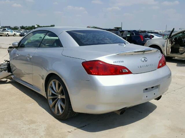 JNKCV66E29M724765 - 2009 INFINITI G37 BASE/S SILVER photo 3