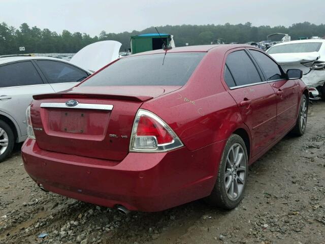 3FAHP08119R177963 - 2009 FORD FUSION BURGUNDY photo 4