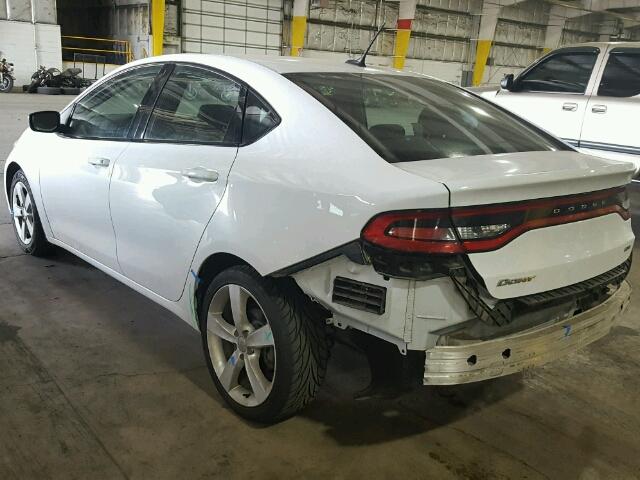 1C3CDFBB6FD227430 - 2015 DODGE DART SXT WHITE photo 3