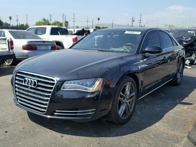 WAUAGAFD6DN033624 - 2013 AUDI A8 QUATTRO BLACK photo 2