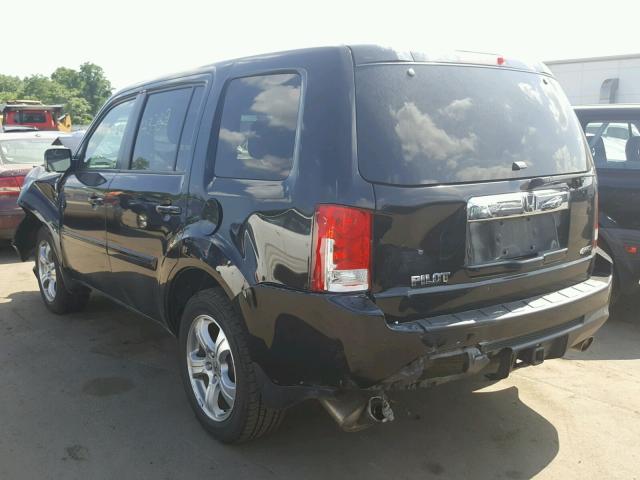 5FNYF4H74CB022227 - 2012 HONDA PILOT EXLN BLACK photo 3