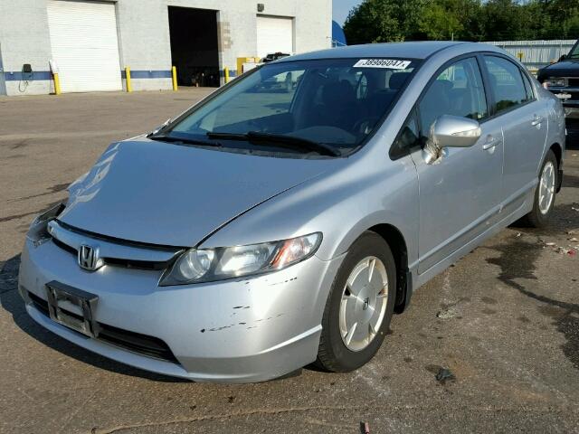 JHMFA36267S018078 - 2007 HONDA CIVIC HYBR SILVER photo 2