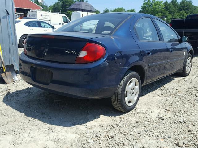 1B3ES26C62D548675 - 2002 DODGE NEON BLUE photo 4