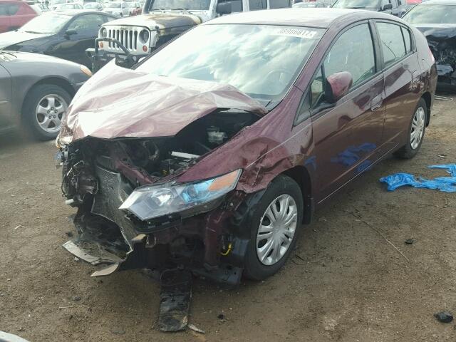 JHMZE2H38BS005505 - 2011 HONDA INSIGHT MAROON photo 2