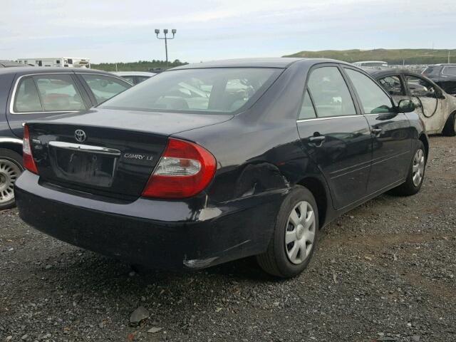 4T1BE32K04U333822 - 2004 TOYOTA CAMRY LE BLACK photo 4