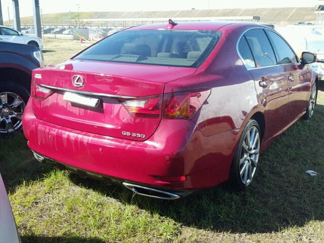 JTHBE1BL3D5016269 - 2013 LEXUS GS 350 RED photo 4