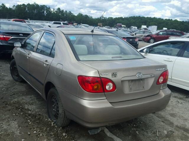 1NXBR32E04Z214893 - 2004 TOYOTA COROLLA CE TAN photo 3