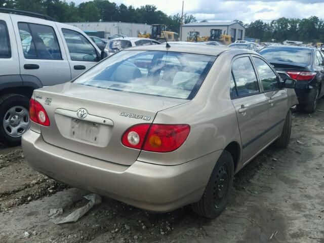 1NXBR32E04Z214893 - 2004 TOYOTA COROLLA CE TAN photo 4