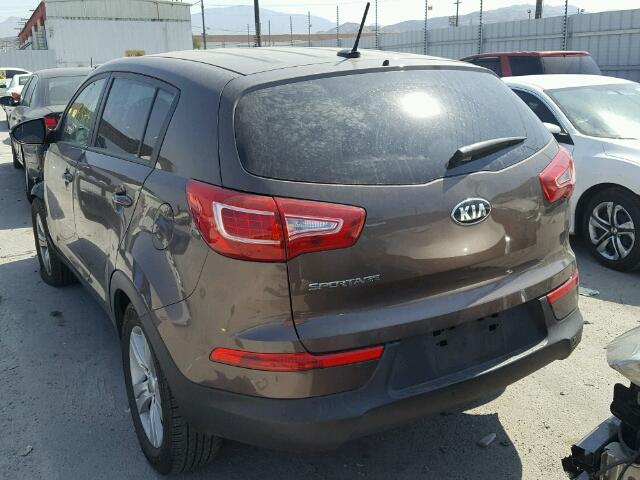 KNDPB3A21D7397998 - 2013 KIA SPORTAGE B BROWN photo 3