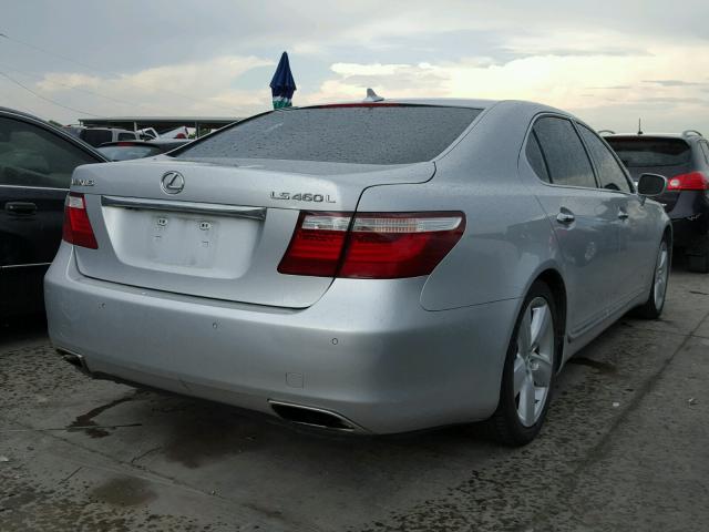 JTHGL46F585025739 - 2008 LEXUS LS 460L SILVER photo 4