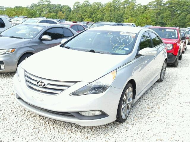 5NPEC4AB1EH827536 - 2014 HYUNDAI SONATA SE SILVER photo 2