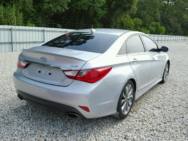 5NPEC4AB1EH827536 - 2014 HYUNDAI SONATA SE SILVER photo 4