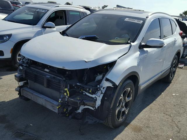 2HKRW2H98HH673797 - 2017 HONDA CR-V TOURI WHITE photo 2