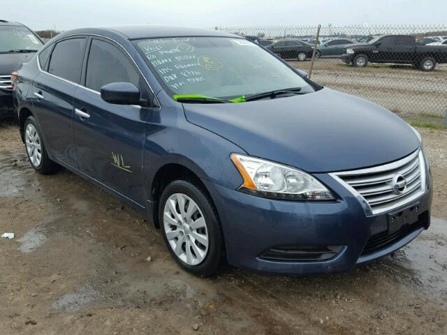 3N1AB7AP4FL675402 - 2015 NISSAN SENTRA BLUE photo 1