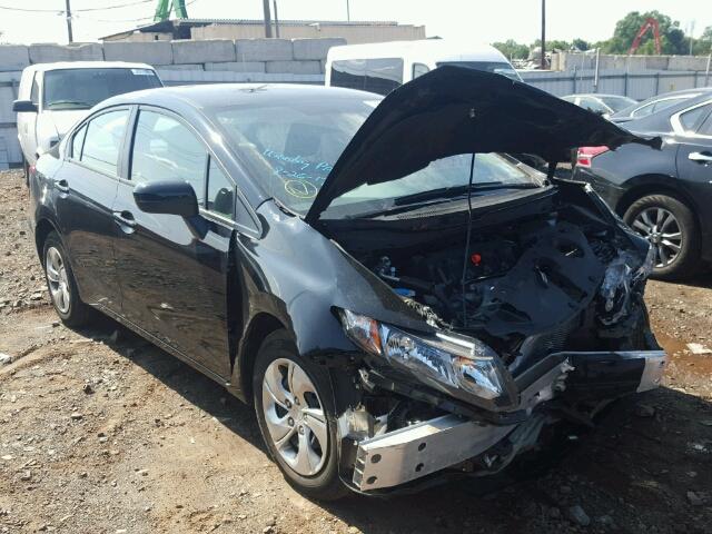 19XFB2F56FE281742 - 2015 HONDA CIVIC LX BLACK photo 1