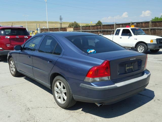 YV1RS58DX22165545 - 2002 VOLVO S60 2.4T BLUE photo 3