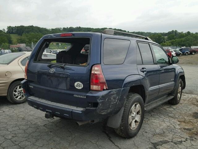 JTEBU14R858034865 - 2005 TOYOTA 4RUNNER SR BLUE photo 4