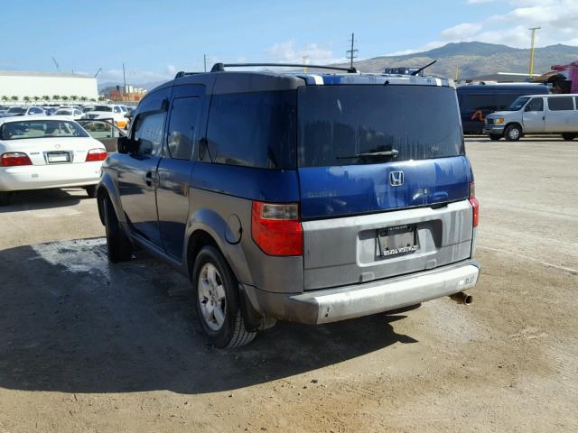 5J6YH17553L002004 - 2003 HONDA ELEMENT EX BLUE photo 3