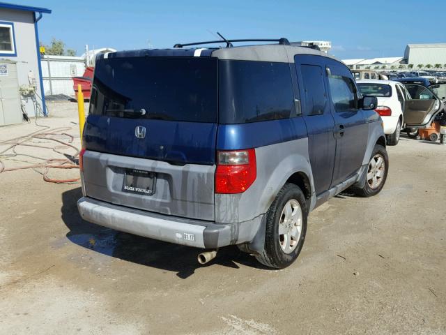 5J6YH17553L002004 - 2003 HONDA ELEMENT EX BLUE photo 4