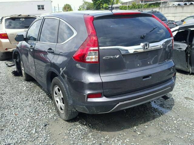 3CZRM3H34FG703806 - 2015 HONDA CR-V LX GRAY photo 3