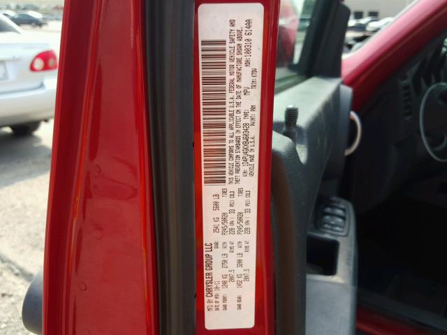 1D4PU4GKXBW603428 - 2011 DODGE NITRO HEAT RED photo 10