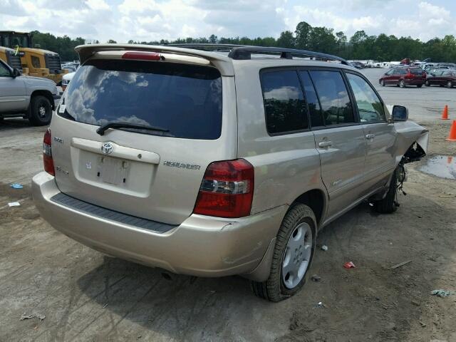 JTEEP21A760183440 - 2006 TOYOTA HIGHLANDER GOLD photo 4