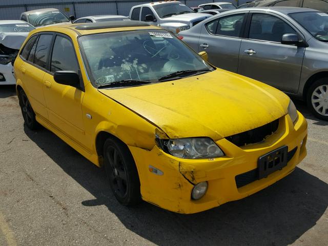 JM1BJ245931199085 - 2003 MAZDA PROTEGE PR YELLOW photo 1