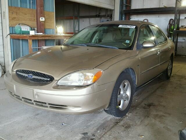 1FAFP55S6YA281181 - 2000 FORD TAURUS SES TAN photo 2