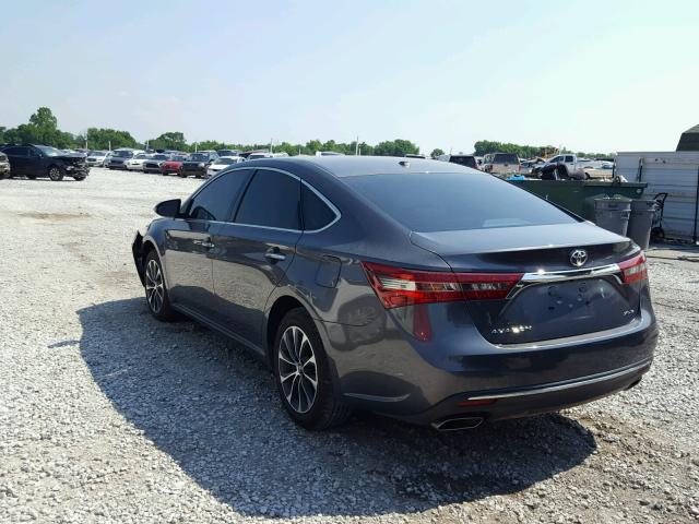 4T1BK1EB0GU212849 - 2016 TOYOTA AVALON XLE GRAY photo 3