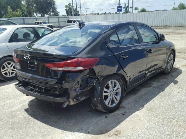 KMHD84LF4HU407272 - 2017 HYUNDAI ELANTRA SE BLACK photo 4