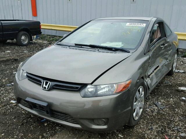 2HGFG12648H542742 - 2008 HONDA CIVIC LX GRAY photo 2