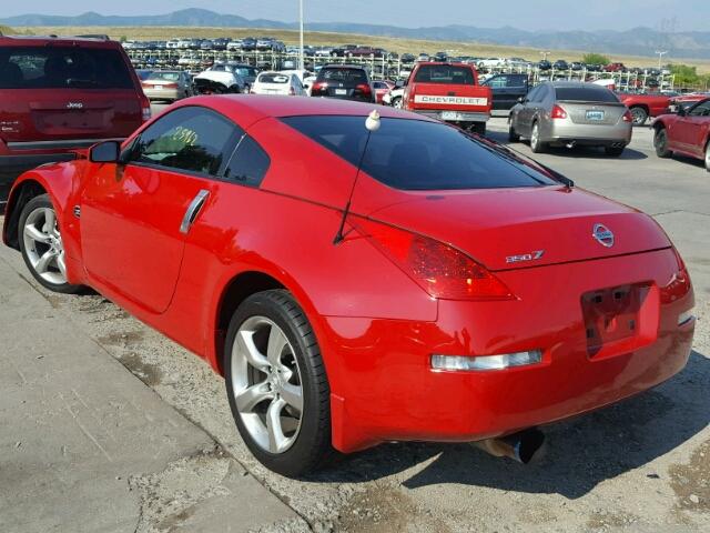 JN1BZ34D07M502493 - 2007 NISSAN 350Z COUPE RED photo 3