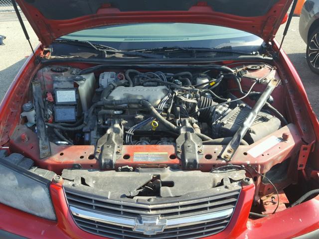 2G1WF52E039390048 - 2003 CHEVROLET IMPALA RED photo 7