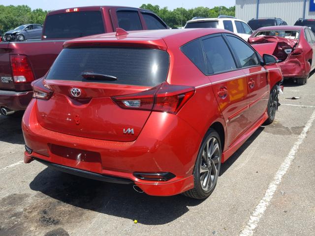 JTNKARJEXHJ529316 - 2017 TOYOTA COROLLA IM RED photo 4