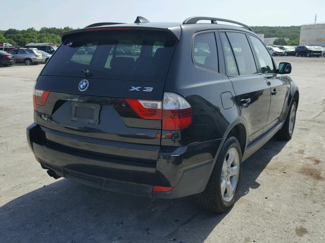 WBXPC93437WF00059 - 2007 BMW X3 3.0SI BLACK photo 4