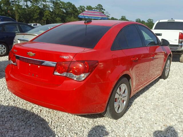 1G1PA5SH0F7293841 - 2015 CHEVROLET CRUZE RED photo 4