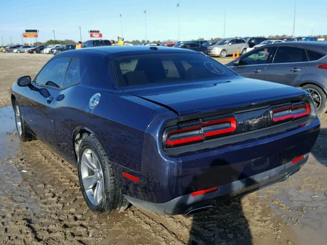 2C3CDZAG2FH710852 - 2015 DODGE CHALLENGER BLUE photo 3