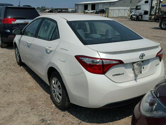 5YFBPRHE9EP028496 - 2014 TOYOTA COROLLA EC WHITE photo 3