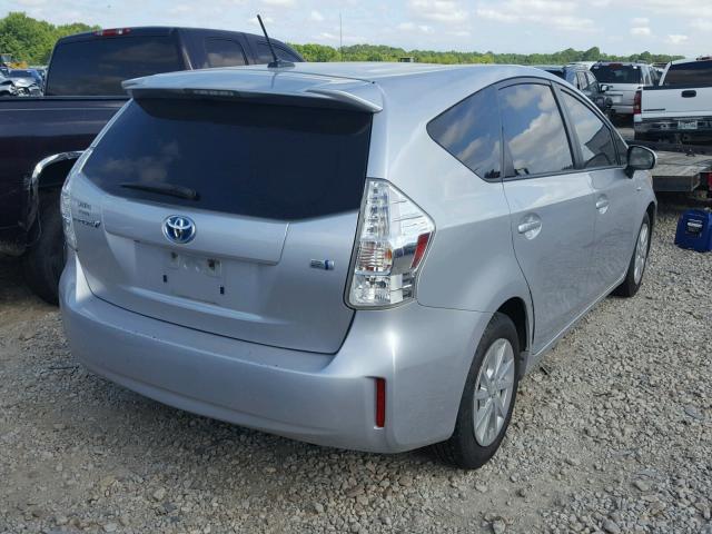 JTDZN3EU5C3093316 - 2012 TOYOTA PRIUS V SILVER photo 4