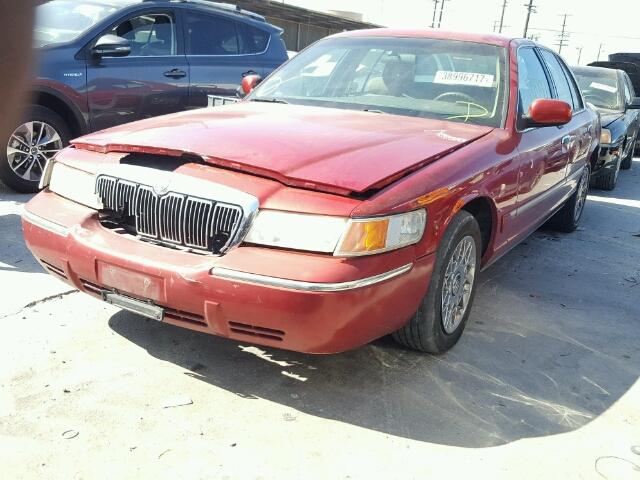 2MEFM74W51X608104 - 2001 MERCURY GRAND MARQ RED photo 2