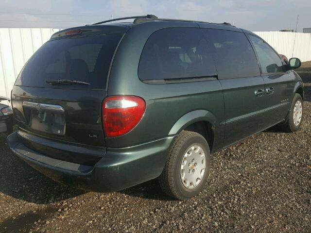 2C4GP44381R255170 - 2001 CHRYSLER TOWN & COU GREEN photo 4