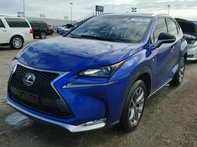 JTJYARBZ5H2073233 - 2017 LEXUS NX BLUE photo 2