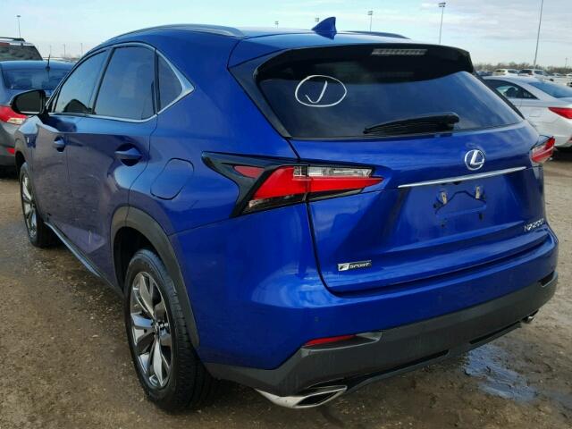 JTJYARBZ5H2073233 - 2017 LEXUS NX BLUE photo 3