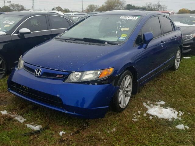 2HGFA55507H714324 - 2007 HONDA CIVIC BLUE photo 2