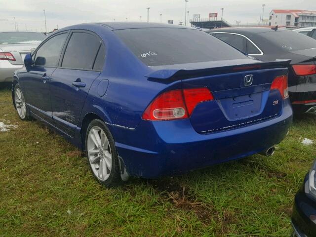 2HGFA55507H714324 - 2007 HONDA CIVIC BLUE photo 3