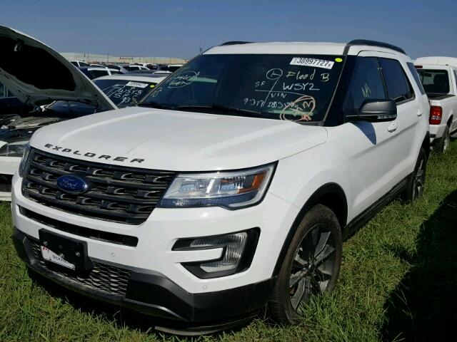 1FM5K7D82HGD53198 - 2017 FORD EXPLORER X WHITE photo 2