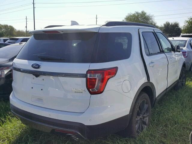 1FM5K7D82HGD53198 - 2017 FORD EXPLORER X WHITE photo 4